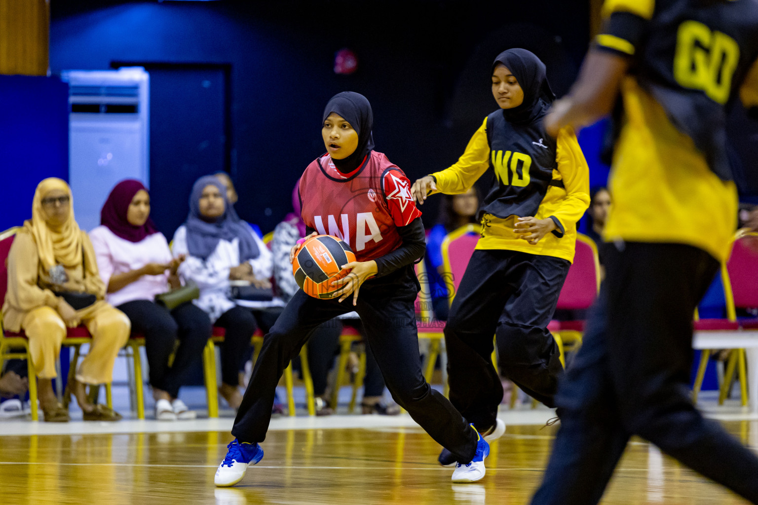 Day 4 of 25th Inter-School Netball Tournament was held in Social Center at Male', Maldives on Monday, 12th August 2024. Photos: Nausham Waheed / images.mv