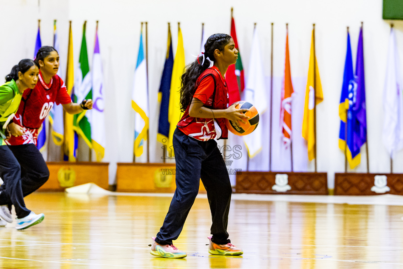 Day 14 of 25th Inter-School Netball Tournament was held in Social Center at Male', Maldives on Sunday, 25th August 2024. Photos: Nausham Waheed / images.mv