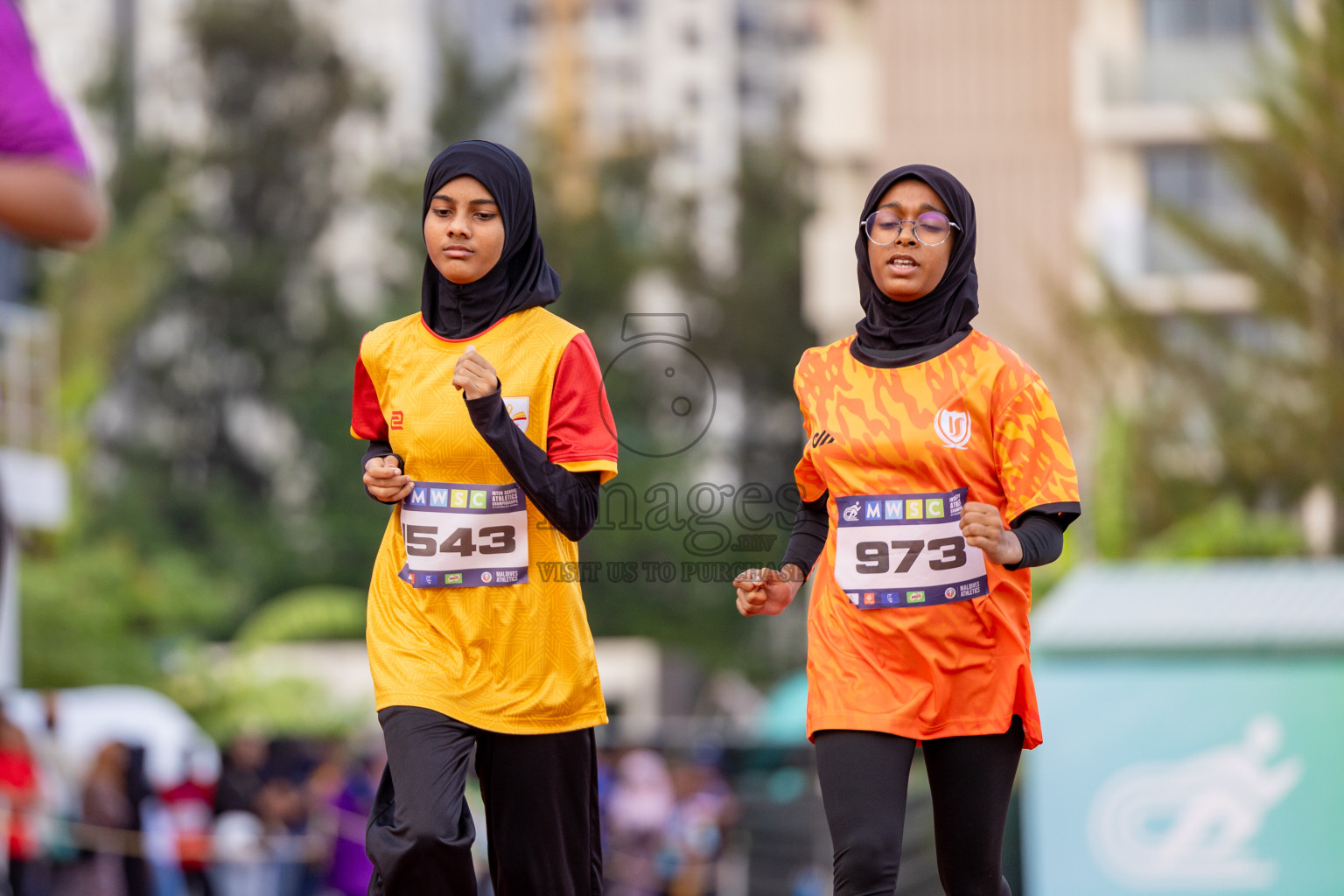 Day 2 of MWSC Interschool Athletics Championships 2024 held in Hulhumale Running Track, Hulhumale, Maldives on Sunday, 10th November 2024. 
Photos by: Hassan Simah / Images.mv