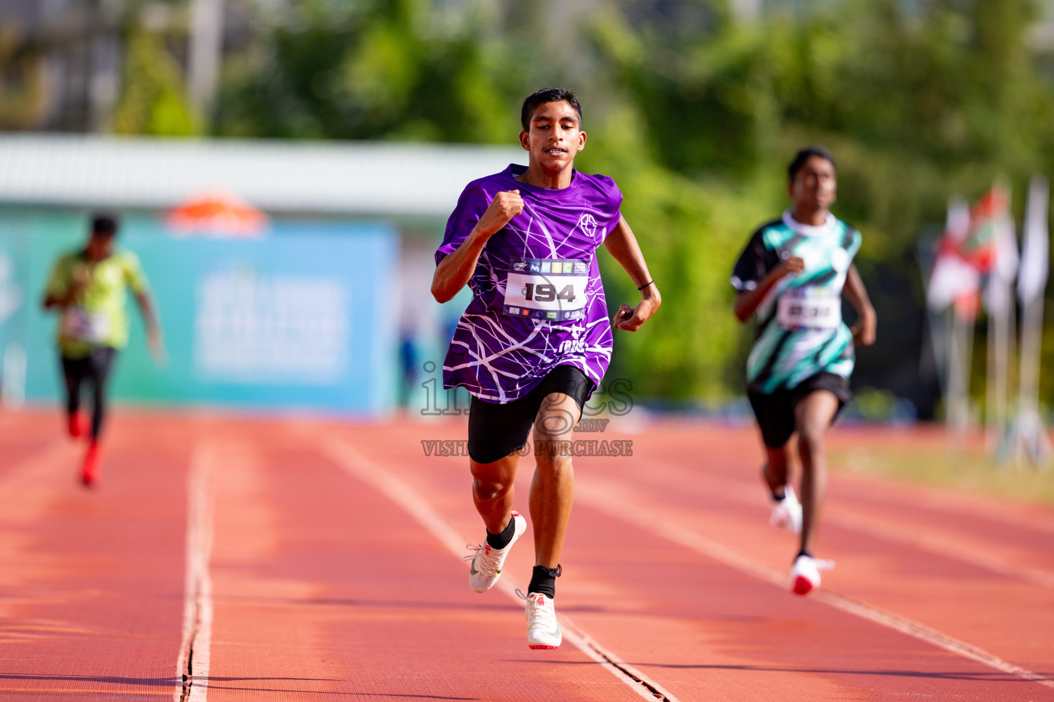 Day 3 of MWSC Interschool Athletics Championships 2024 held in Hulhumale Running Track, Hulhumale, Maldives on Monday, 11th November 2024. 
Photos by: Hassan Simah / Images.mv