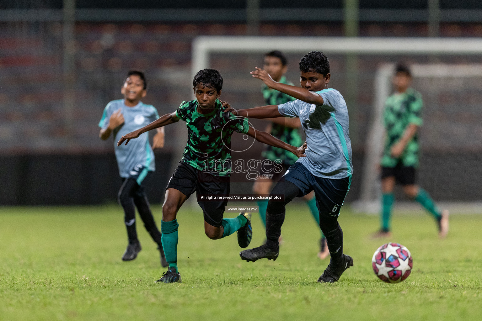 Kalaafaanu School vs Ahmadhiyya International School in the Final of FAM U13 Inter School Football Tournament 2022/23 was held in National Football Stadium on Sunday, 11th June 2023. Photos: Ismail Thoriq / images.mv