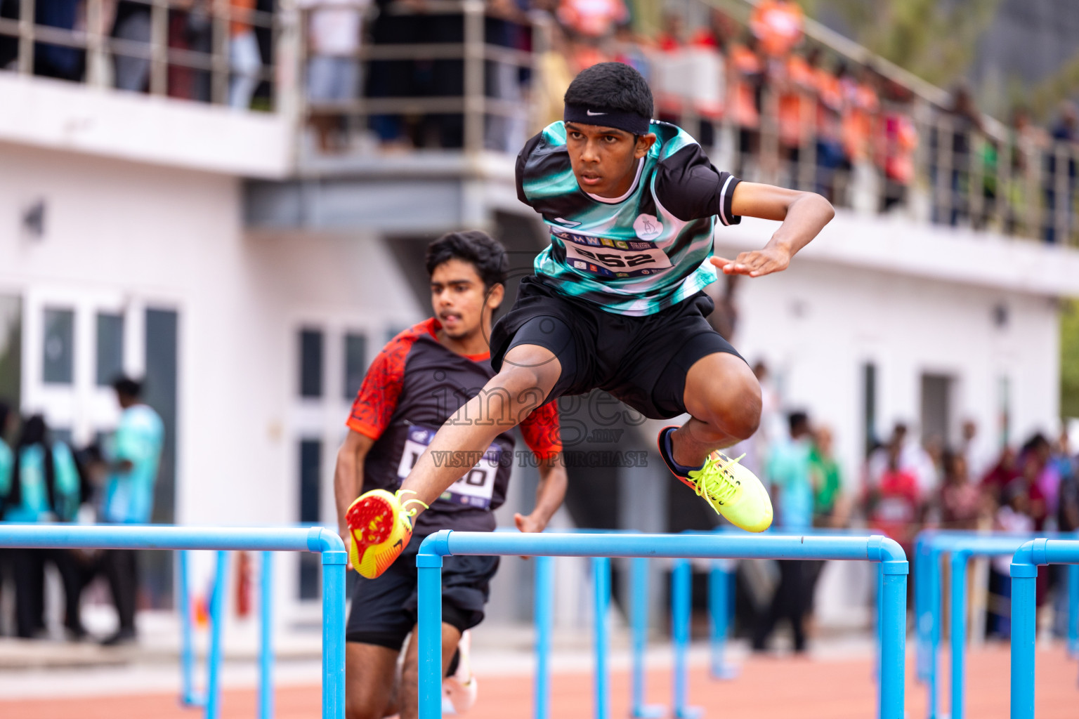 Day 6 of MWSC Interschool Athletics Championships 2024 held in Hulhumale Running Track, Hulhumale, Maldives on Thursday, 14th November 2024. Photos by: Ismail Thoriq / Images.mv