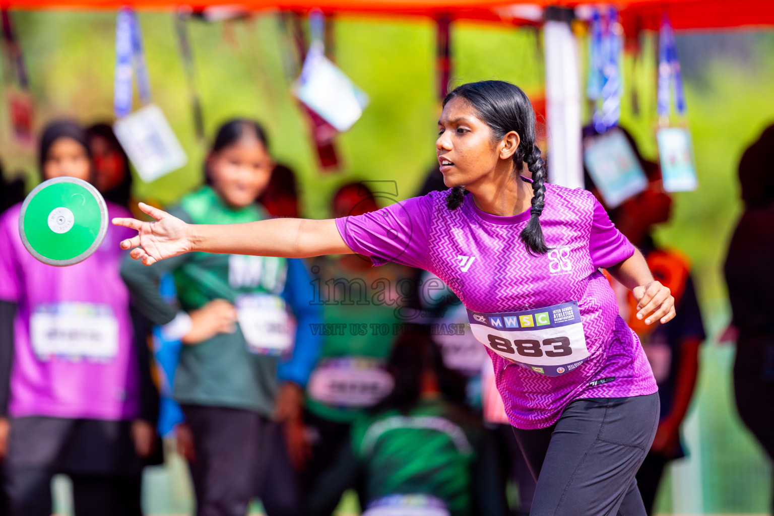 Day 6 of MWSC Interschool Athletics Championships 2024 held in Hulhumale Running Track, Hulhumale, Maldives on Thursday, 14th November 2024. Photos by: Nausham Waheed / Images.mv