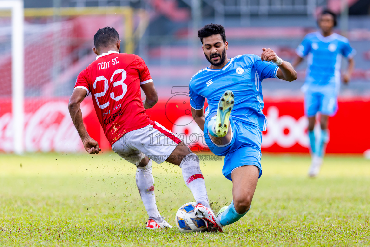 Tent SC vs Lagoons SC in the Quarter Final of Second Division 2023 in Male' Maldives on Thursday, 8th February 2023. Photos: Nausham Waheed / images.mv