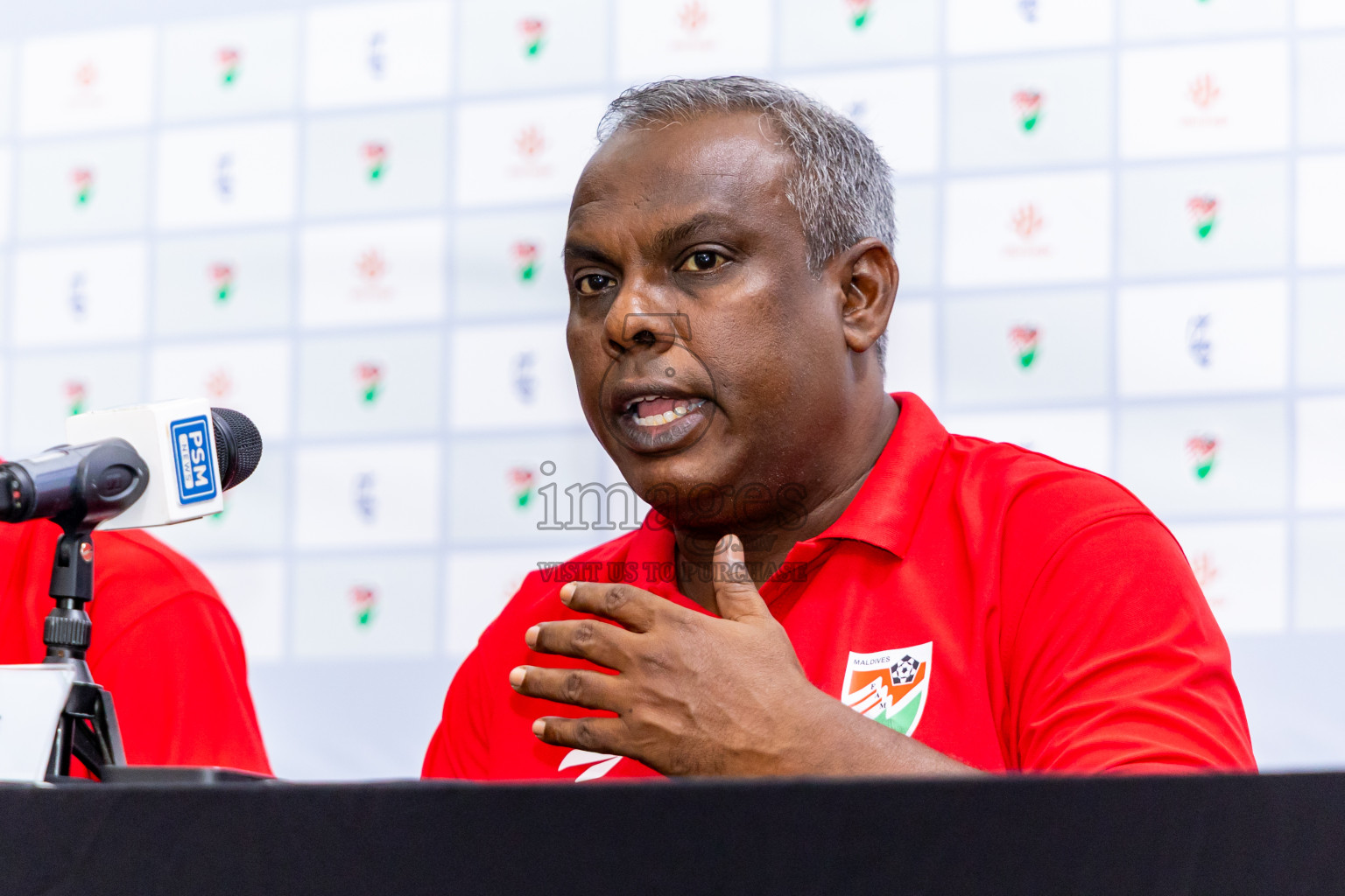 Final Pre-Match Press Conference of AFC Asian Cup Saudi Arabia 2027 Qualifiers -Maldives vs Tajikistan was held at National Stadium in Male', Maldives on Monday, 13th October 2025. Photos: Nausham Waheed / images.mv
