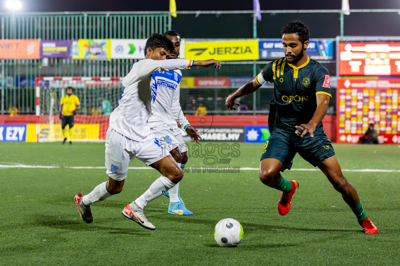 S. Hithadhoo VS Dhandimagu on Day 33 of Golden Futsal Challenge 2024, held on Sunday, 18th February 2024, in Hulhumale', Maldives Photos: Hassan Simah / images.mv