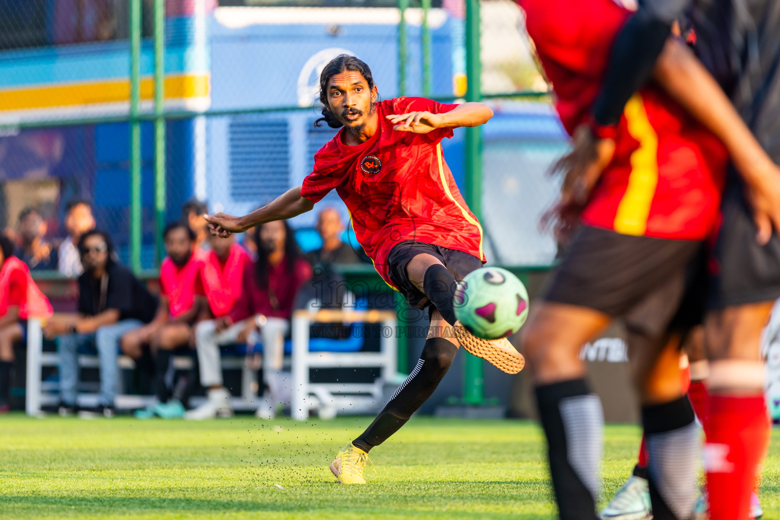 The One vs Banafsaa Kanmathi in Day 4 of BG Futsal Challenge 2024 was held on Friday, 15th March 2024, in Male', Maldives Photos: Nausham Waheed / images.mv