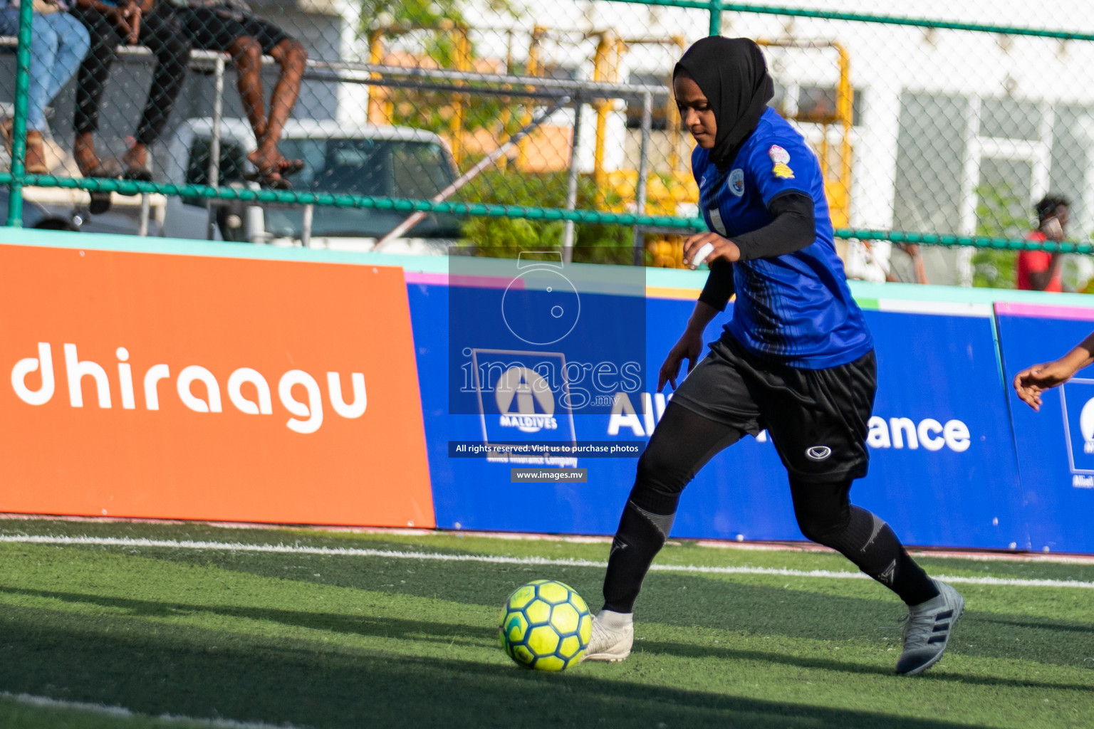 Maldives Ports Limited vs Dhivehi Sifainge Club in the semi finals of 18/30 Women's Futsal Fiesta 2019 on 27th April 2019, held in Hulhumale Photos: Hassan Simah / images.mv