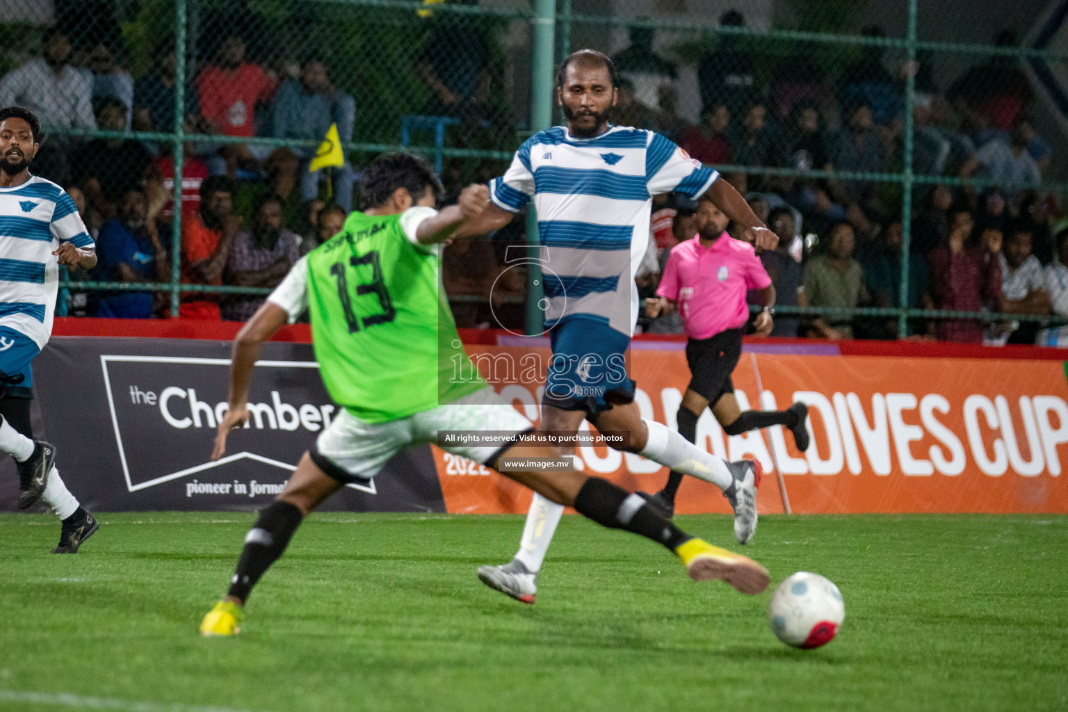 Club AVSEC vs TEAM DJA in Club Maldives Cup 2022 was held in Hulhumale', Maldives on Sunday, 9th October 2022. Photos: Hassan Simah / images.mv