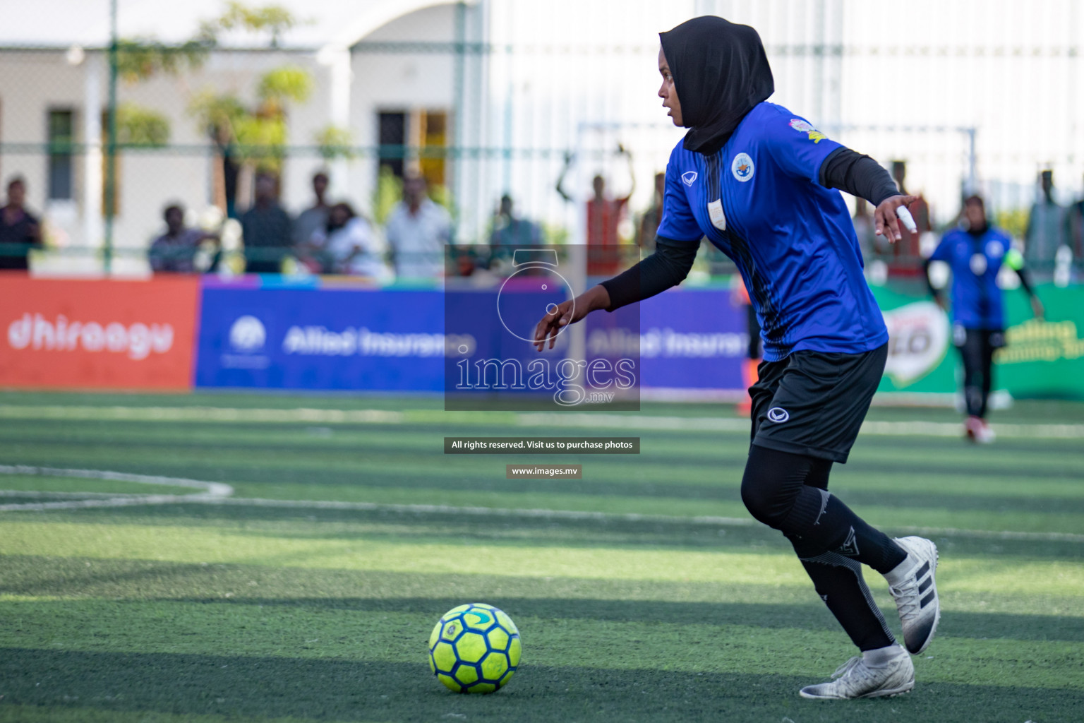 Maldives Ports Limited vs Dhivehi Sifainge Club in the semi finals of 18/30 Women's Futsal Fiesta 2019 on 27th April 2019, held in Hulhumale Photos: Hassan Simah / images.mv