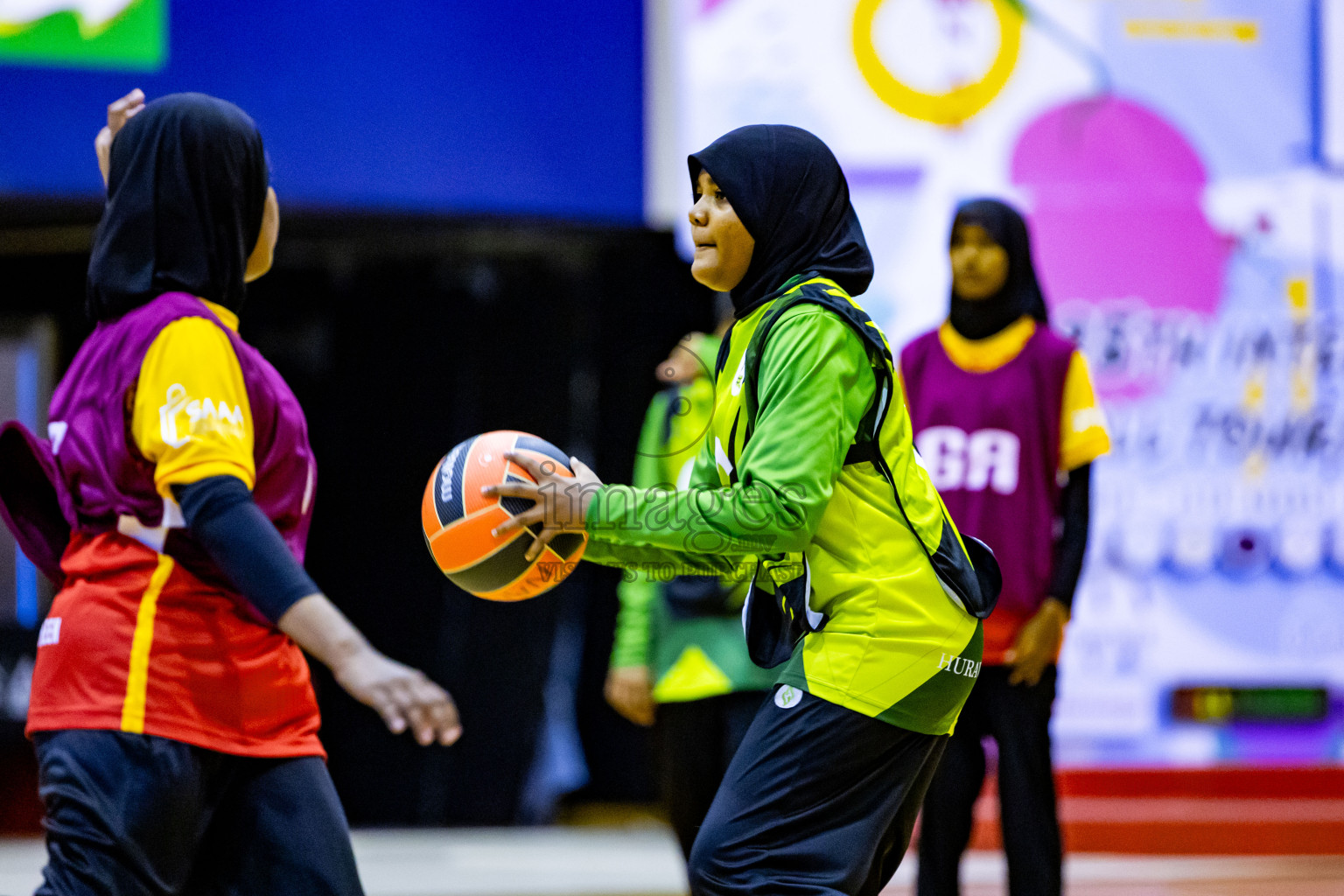 Day 3 of 25th Inter-School Netball Tournament was held in Social Center at Male', Maldives on Sunday, 11th August 2024. Photos: Nausham Waheed / images.mv