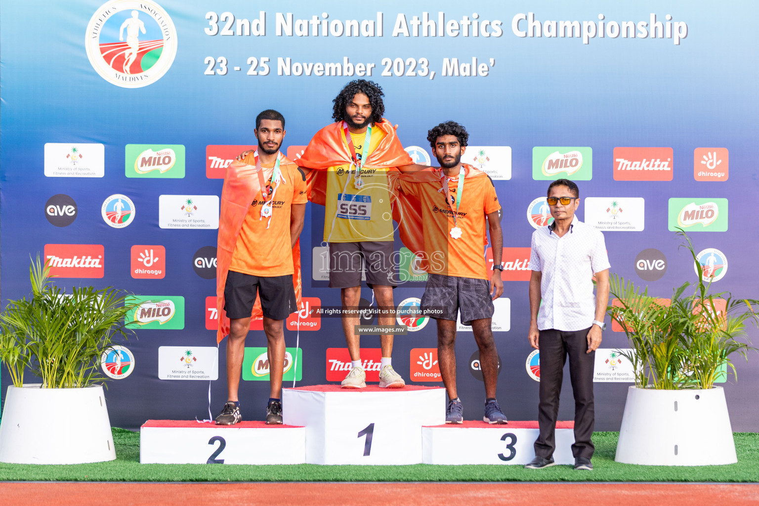 Day 3 of National Athletics Championship 2023 was held in Ekuveni Track at Male', Maldives on Saturday, 25th November 2023. Photos: Nausham Waheed / images.mv