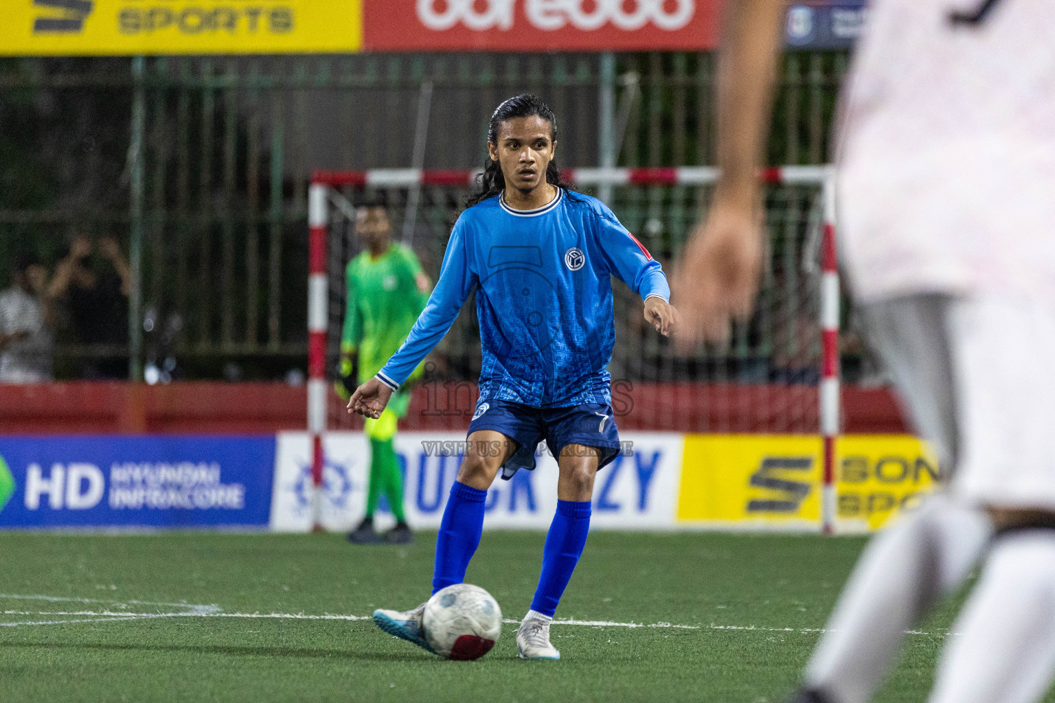 GA Gemanafushi vs GA Maamendhoo in Day 19 of Golden Futsal Challenge 2024 was held on Friday, 2nd February 2024 in Hulhumale', Maldives Photos: Nausham Waheed / images.mv