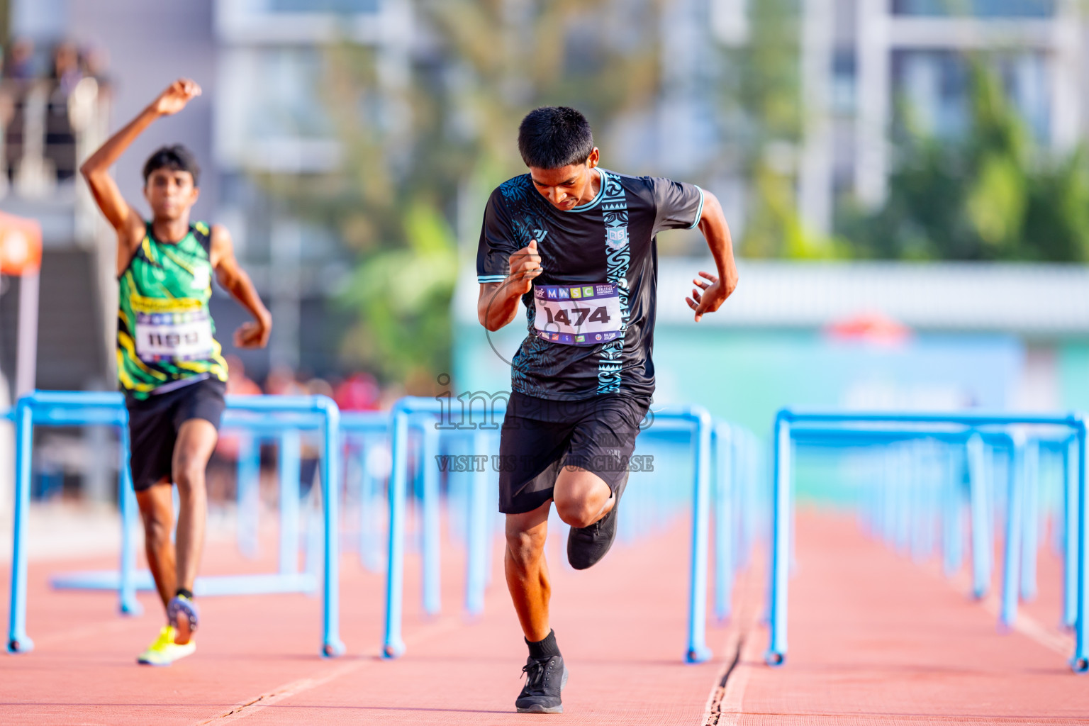 Day 6 of MWSC Interschool Athletics Championships 2024 held in Hulhumale Running Track, Hulhumale, Maldives on Thursday, 14th November 2024. Photos by: Nausham Waheed / Images.mv