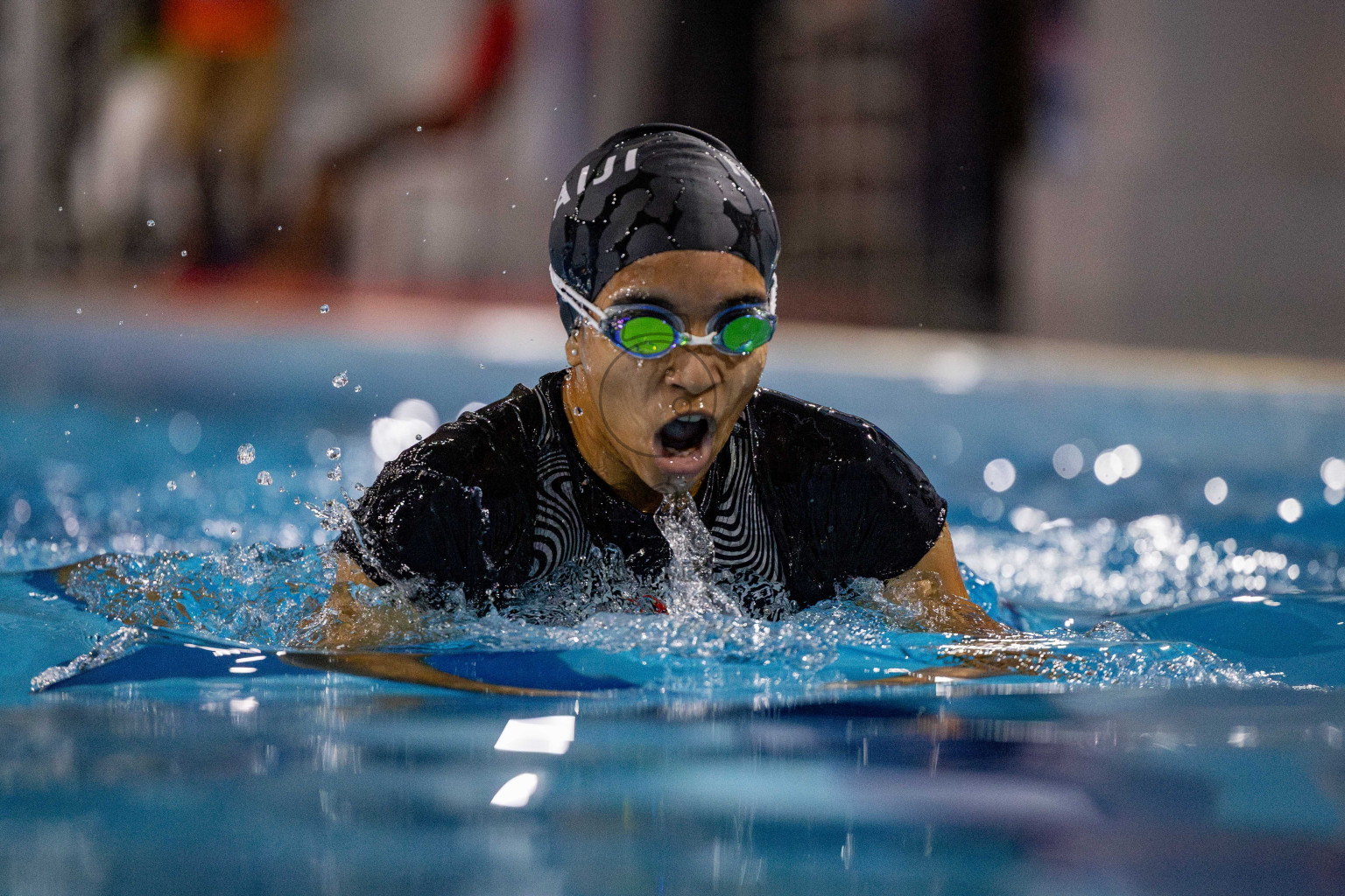 Day 4 of National Swimming Championship 2024 held in Hulhumale', Maldives on Monday, 16th December 2024. Photos: Hassan Simah / images.mv