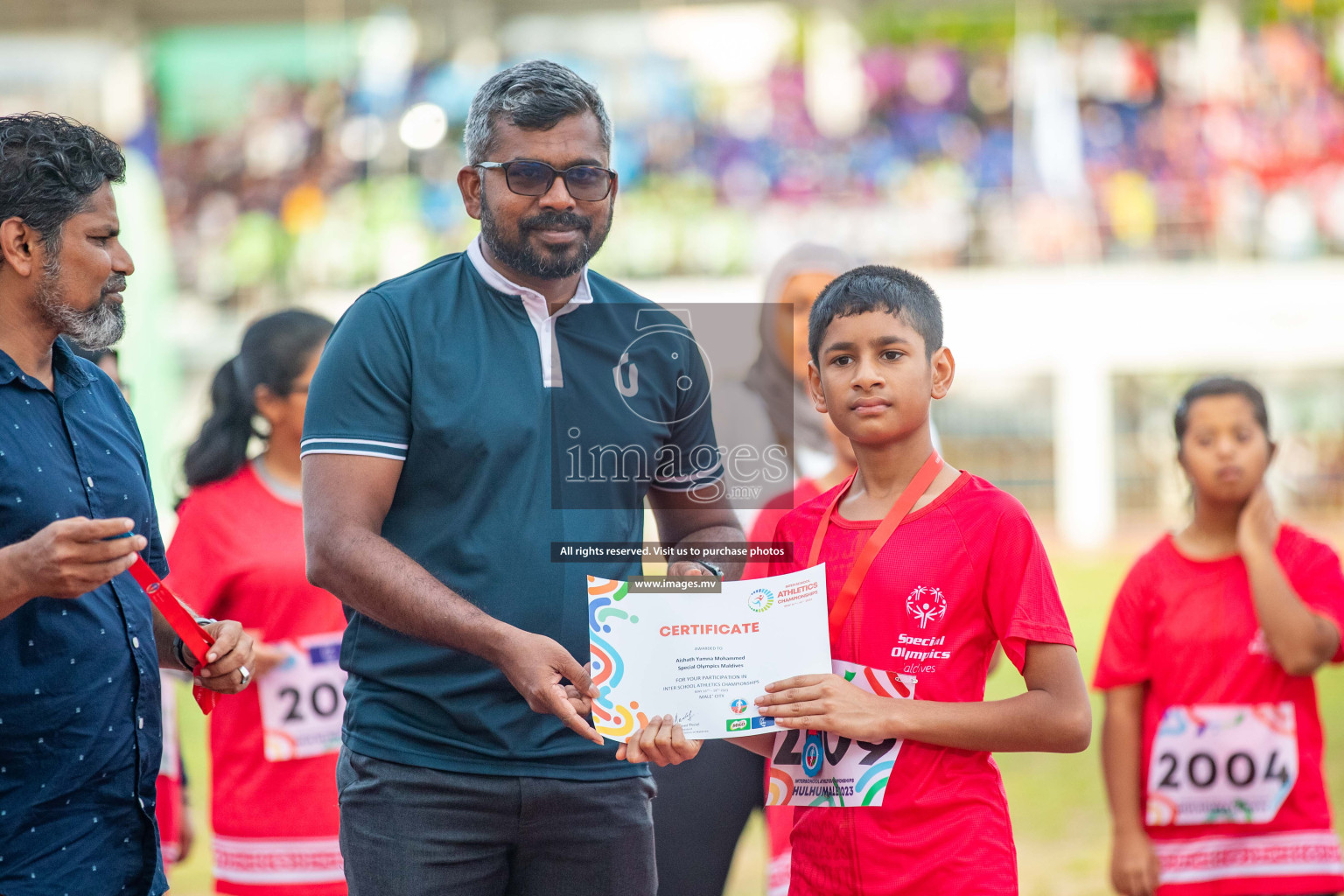 Day one of Inter School Athletics Championship 2023 was held at Hulhumale' Running Track at Hulhumale', Maldives on Saturday, 14th May 2023. Photos: Nausham Waheed / images.mv