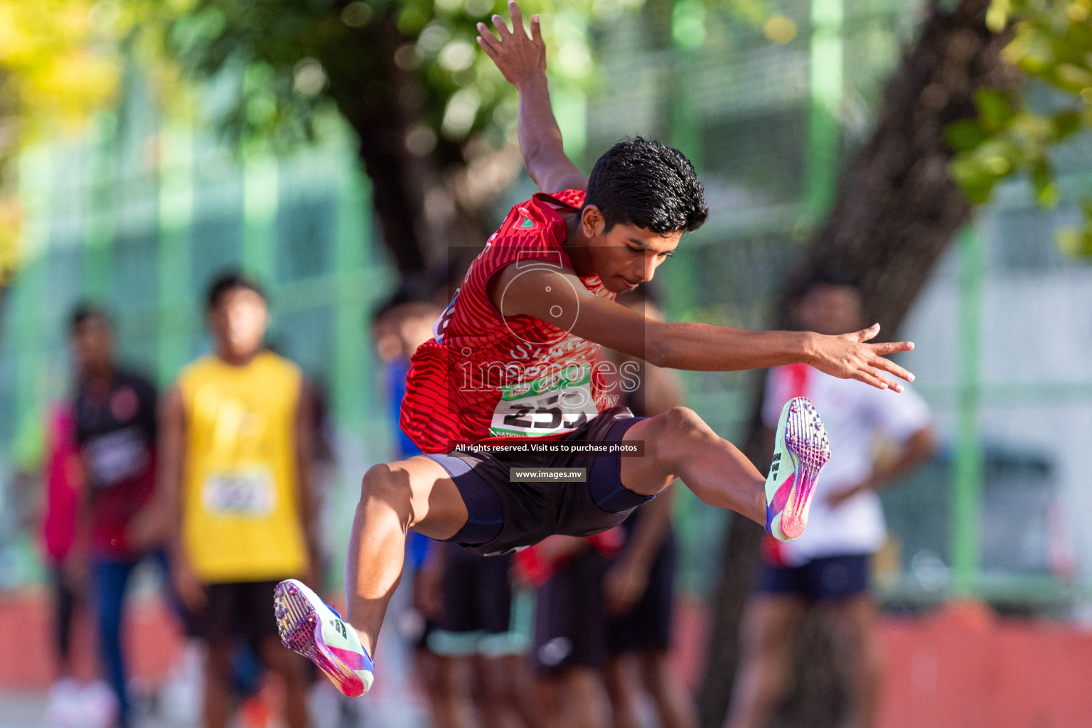 Day 2 of National Athletics Championship 2023 was held in Ekuveni Track at Male', Maldives on Saturday, 25th November 2023. Photos: Nausham Waheed / images.mv